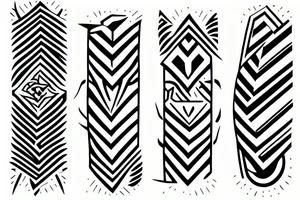 three chevrons pointing in the same direction tattoo idea