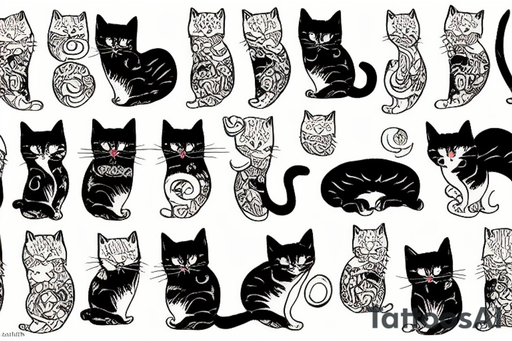 van gogh cat tattoo idea