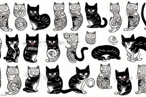 van gogh cat tattoo idea