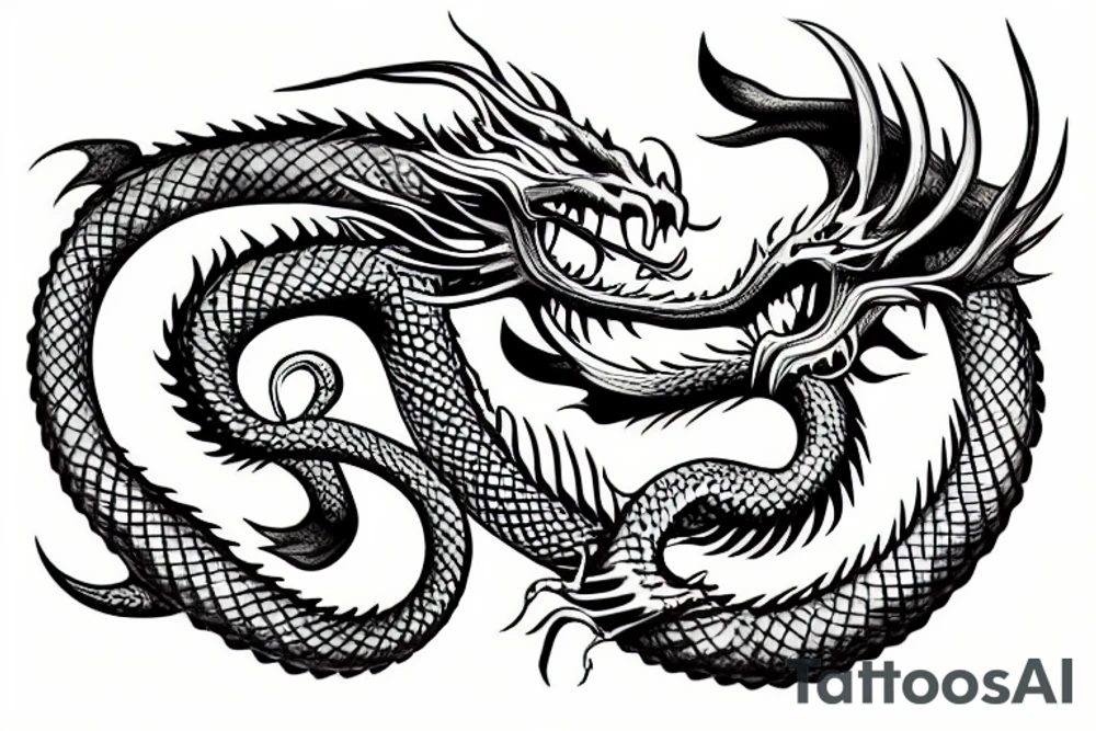 an ouroboros like dragon tattoo idea