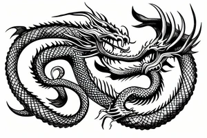 an ouroboros like dragon tattoo idea