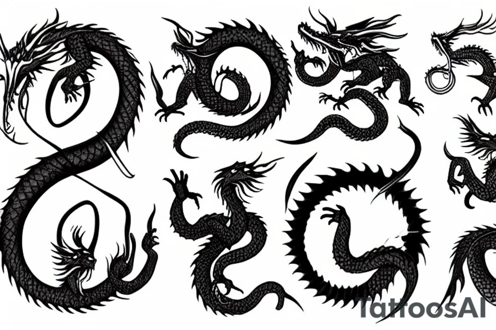 an ouroboros like dragon tattoo idea