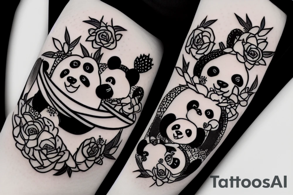 UFO picking up a panda in its hyperbeam with cactus in the foreground tattoo idea UFO picking up a panda in its hyperbeam with cactus in the foreground tattoo idea