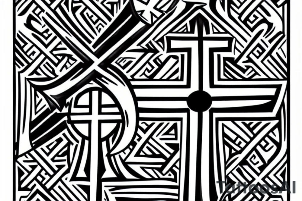 a templar cross tattoo idea