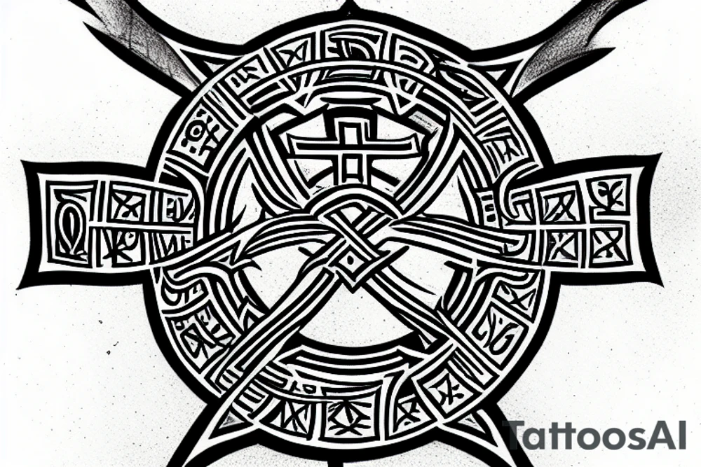 a templar cross tattoo idea