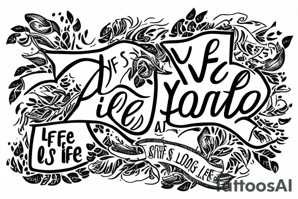 A Toyota Yaris with the words life is long but it feels short tattoo idea