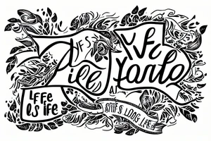 A Toyota Yaris with the words life is long but it feels short tattoo idea