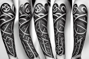 A minimal anchor in norse style tattoo idea