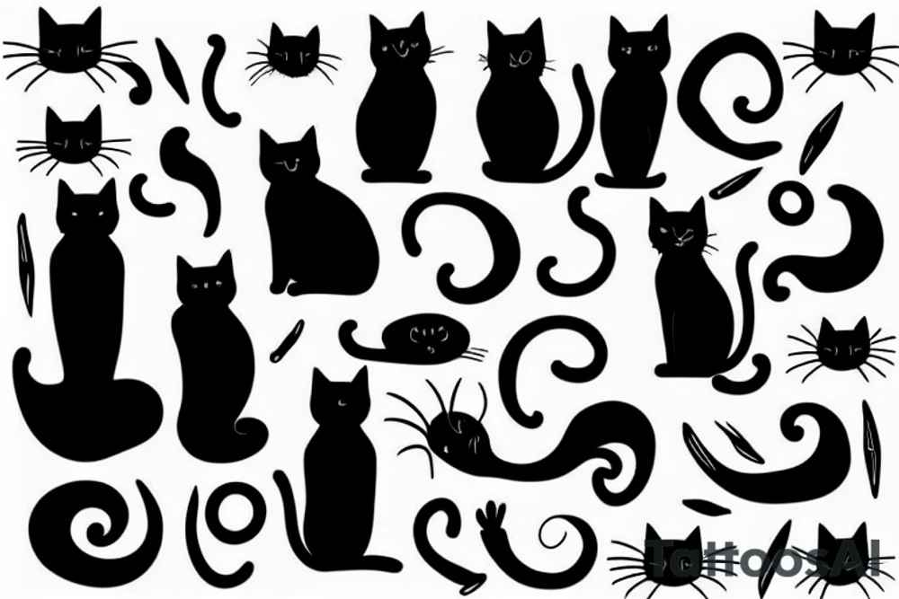 a black cat tattoo idea