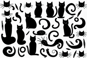 a black cat tattoo idea