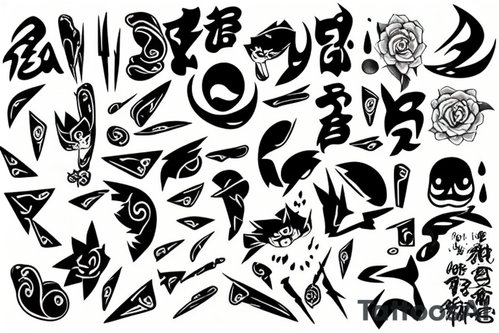 Flash sharp edges tattoo idea