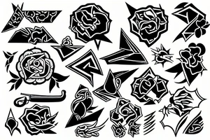 Flash sharp edges tattoo idea