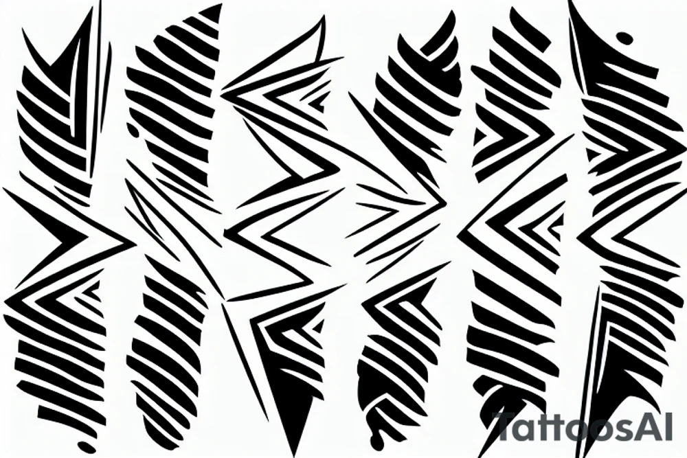 Lightning sharp edges tattoo idea