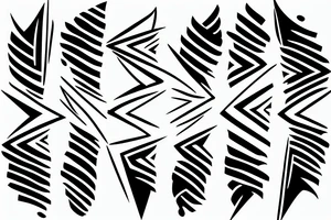 Lightning sharp edges tattoo idea