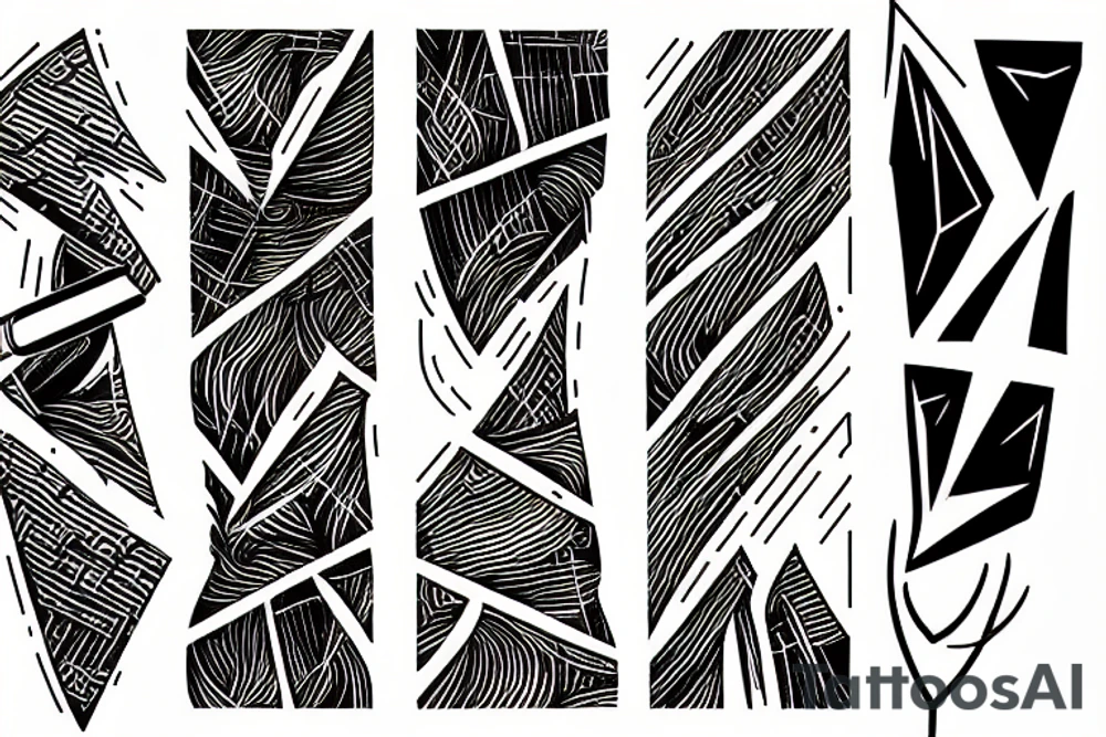 Lightning sharp edges tattoo idea