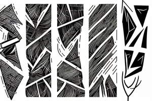 Lightning sharp edges tattoo idea