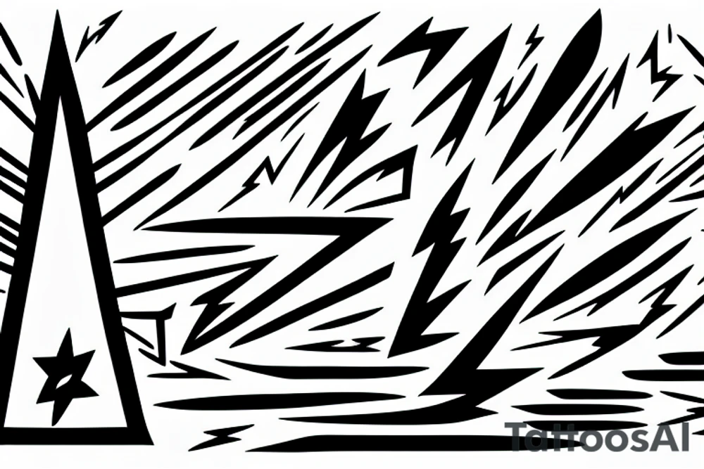 Lightning sharp edges tattoo idea