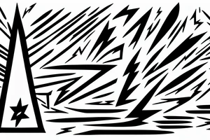 Lightning sharp edges tattoo idea