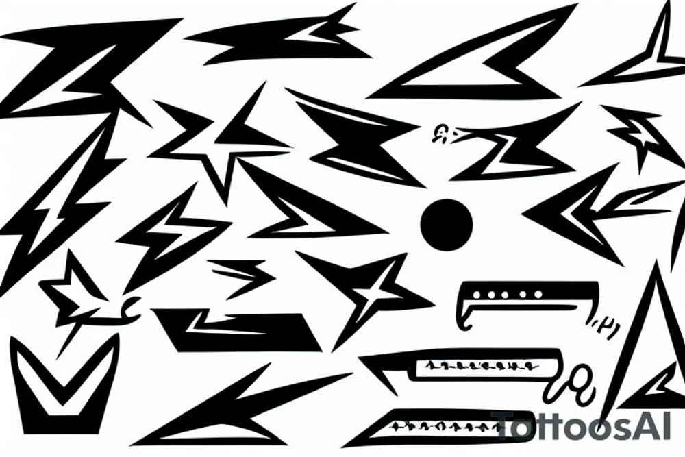 Lightning sharp edges tattoo idea