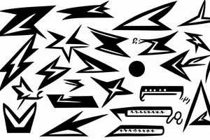 Lightning sharp edges tattoo idea