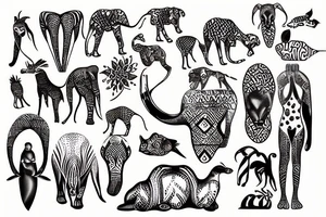 Africa Australia tattoo idea