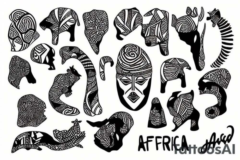 Africa Australia tattoo idea