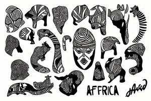 Africa Australia tattoo idea