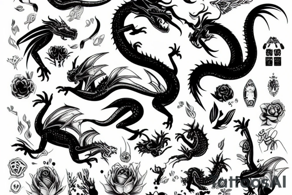 beautiful girl like a dragon tattoo idea