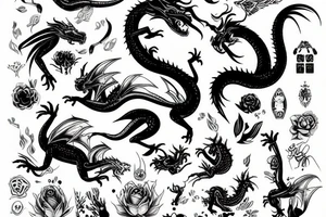 beautiful girl like a dragon tattoo idea