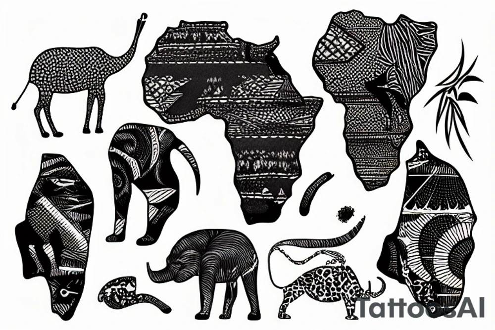 Africa Australia tattoo idea