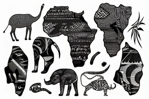 Africa Australia tattoo idea