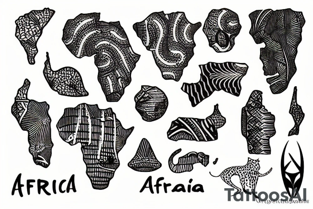Africa Australia tattoo idea