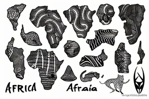 Africa Australia tattoo idea
