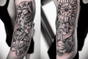 Sexy girl in arm tattoo idea