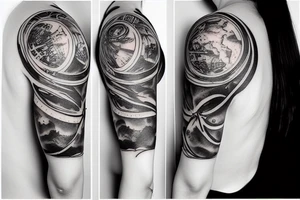 Sexy girl in forearm tattoo idea
