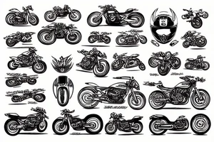 motorcycle race tattoo idea