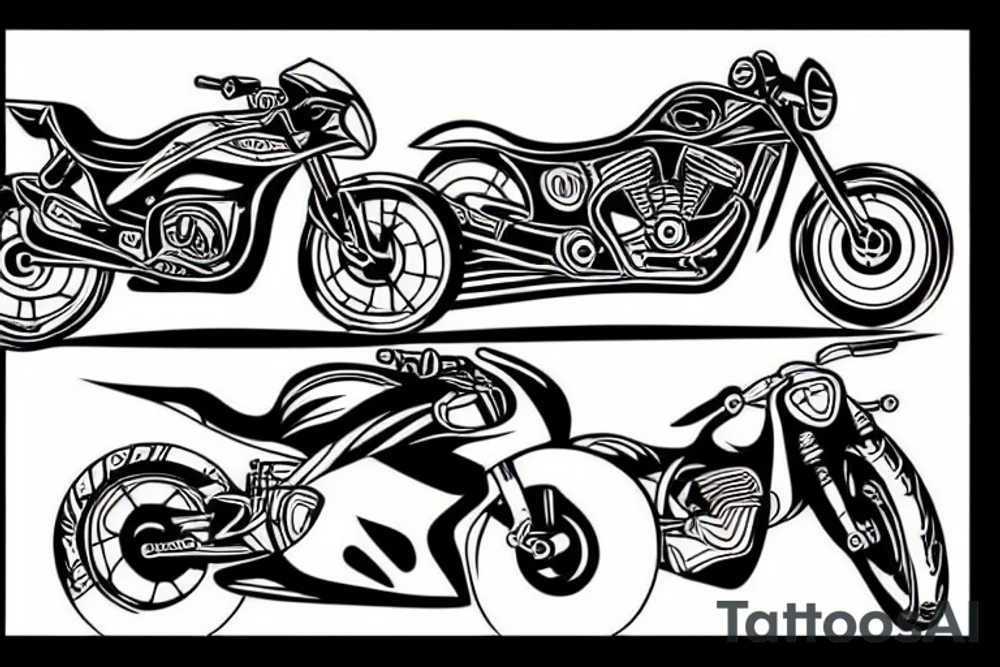 motorcycle race tattoo idea