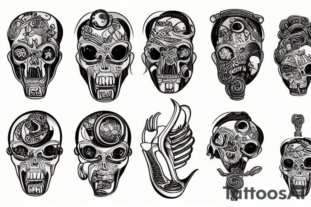 A retro style Macintosh computer tattoo idea