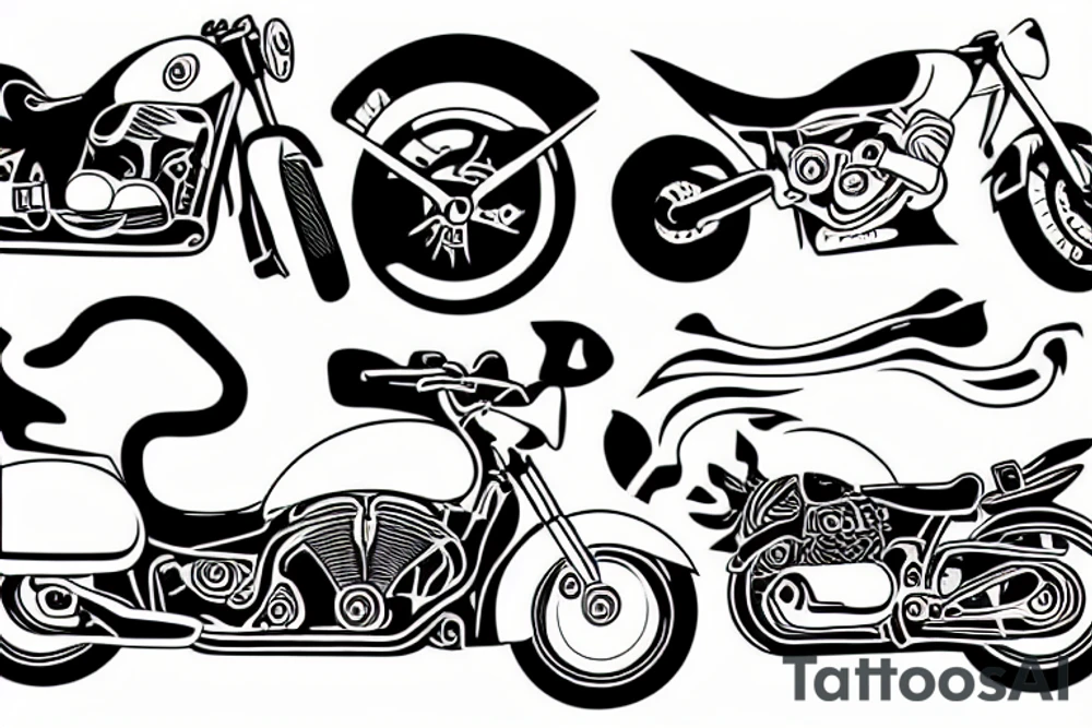 motorcycle race tattoo idea