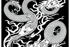 koi fish dragon tattoo idea