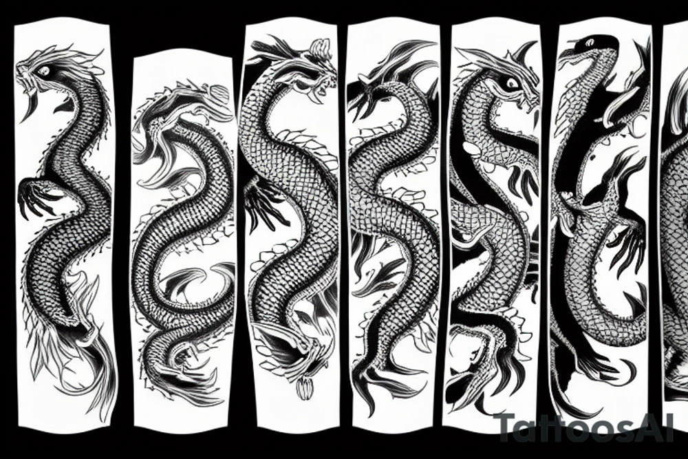 koi fish dragon tattoo idea