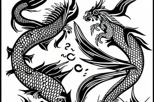 koi fish dragon tattoo idea