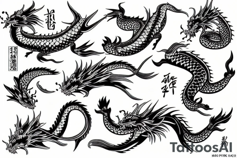 koi fish dragon tattoo idea