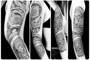 Sexy girl in forearm tattoo idea