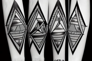 Triangle shape beaver tattoo idea