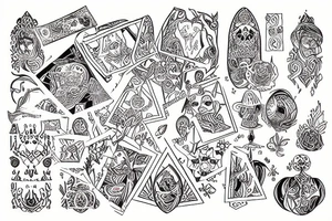 alice in wonderland experiencing DMT tattoo idea