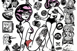 Velma Dinkly with under boob tattoo idea