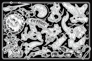 Glider from conway’s game of life tattoo idea