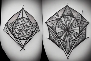 Triangle circle square chess tattoo idea