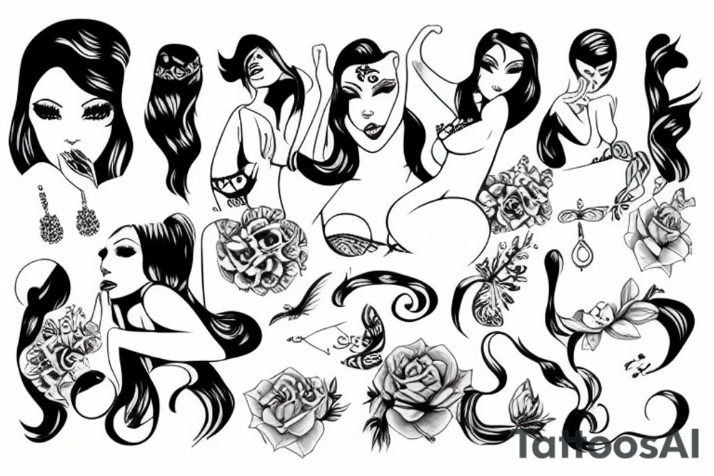 sexy girl tattoo idea